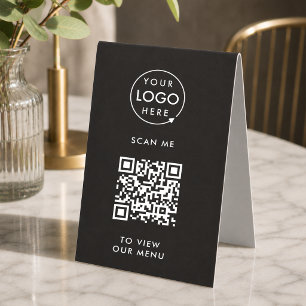 QR Code Tabletop Sign   Digital Menu Table Tent
