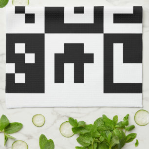 qr code tea towel
