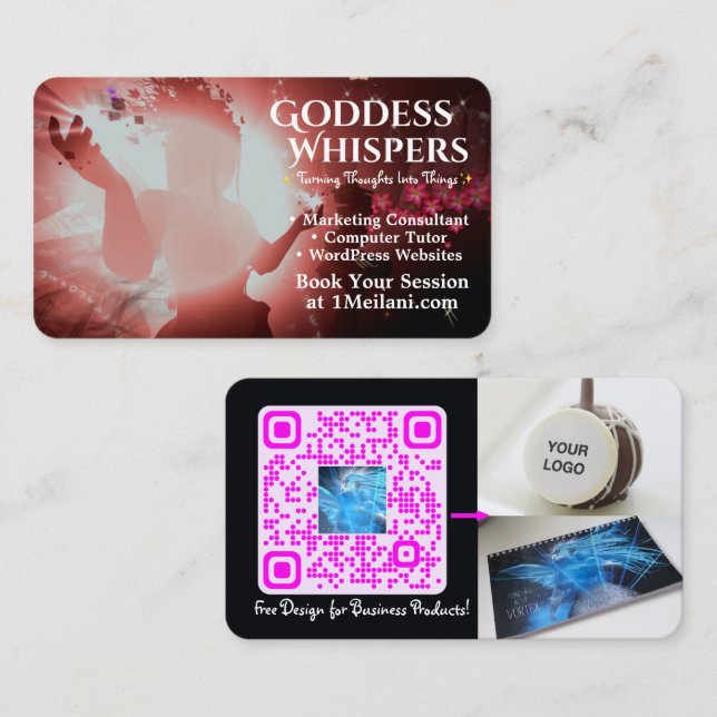 QR Code Template Business Card (Front/Back)