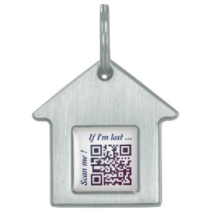 QR Code Template Pet ID Tag