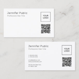 QR Code Template Upload Your Own Company Logo Business Card