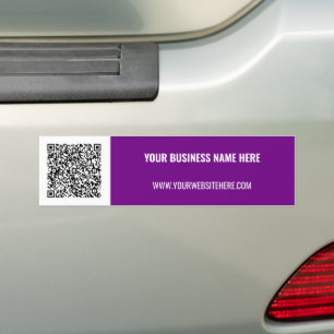 QR Code Text Business Promotional Bumper Sticker