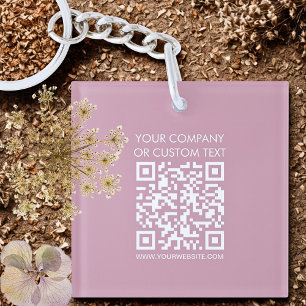 QR Code  Text  Modern Minimalist acrylic  Key Ring