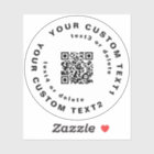 QR code &Text on Clear Vinyl Business Water Bottle