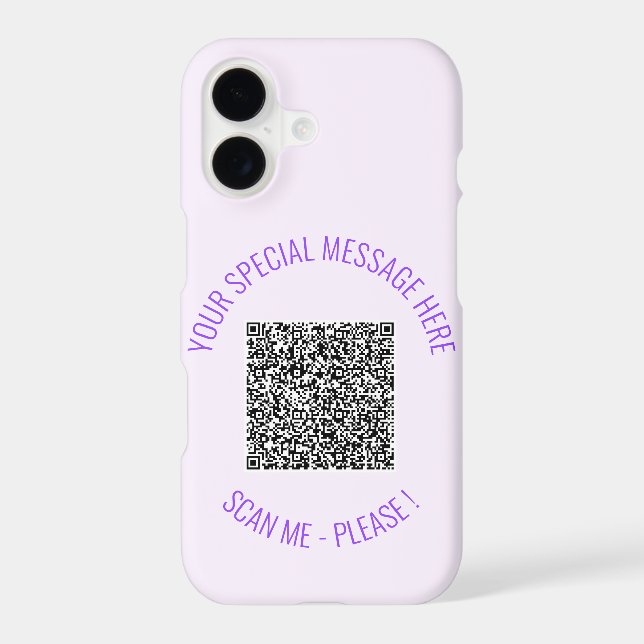 QR Code Text Your Special Message Modern Gift (Back)