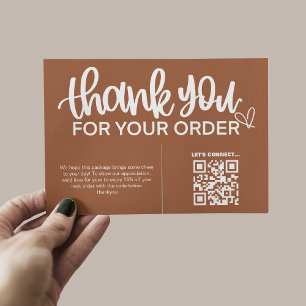 QR Code Thank For Your Purchase Package Insert