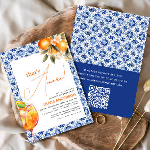 QR Code That's Amore Spritz Bridal Shower Invitation