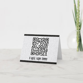 QR Code the Horse Holiday Card