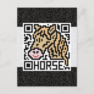 QR Code the Horse Postcard