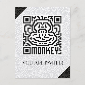 QR Code the Monkey Invitation
