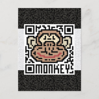 QR Code the Monkey Postcard