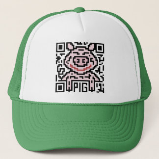 QR Code the Pig Trucker Hat