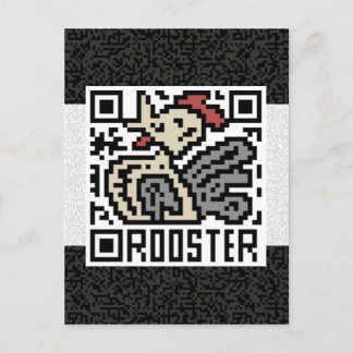 QR Code the Rooster Postcard