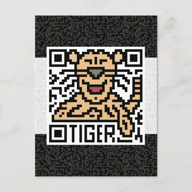 QR Code the Tiger Postcard (Front)
