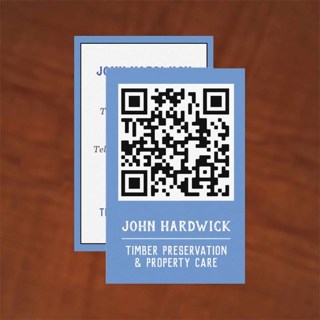QR Code Timber Preservation & Property Care  Business Card (Creator Uploaded)
