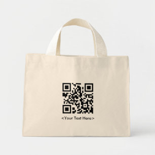 QR Code Tote Bag With Text