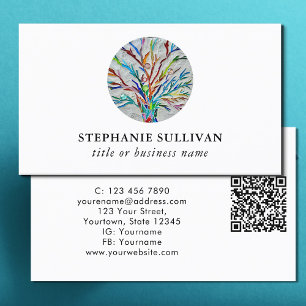 QR Code Tree Professional Business Card