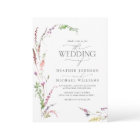 QR Code Trendy Elegant Wildflower Floral Wedding