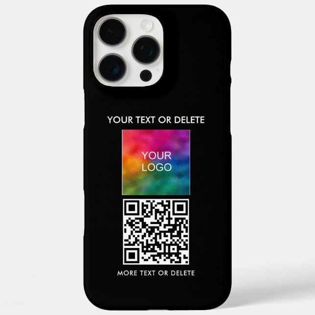 QR Code Upload Business Logo Create Your Own Case-Mate iPhone Case (Back)