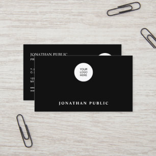 QR Code Upload Your Logo Black And White Template Business Card
