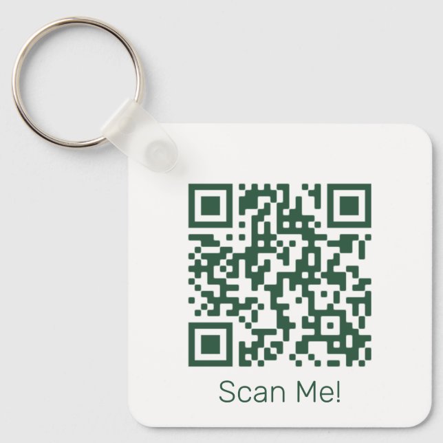 QR Code - Upload Your Own QR Code Key Ring (Front)