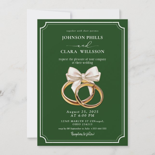 QR Code Video Wedding Invitation (Front)