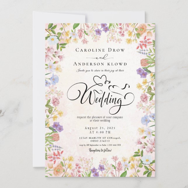 QR Code Video Wedding Invitation (Front)