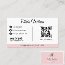 QR Code Visit my Website Modern Business Card