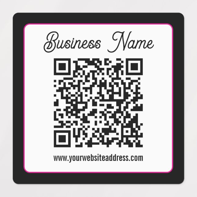 QR Code w/Script Cursive Handwriting (Design 1)
