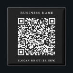 QR Code Website Link Black Simple Business  Magnet<br><div class="desc">Create your own custom business magnet with a QR code website link. For more advanced customisation of this design,  please click the BLUE DESIGN TOOL BUTTON.</div>
