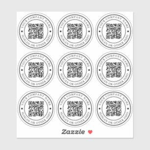 QR Code Website Link Circle Business Custom Clear