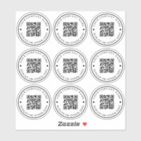 QR Code Website Link Round Business Custom Clear