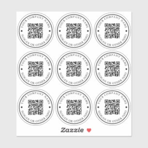 QR Code Website Link Round Business Custom Clear