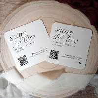 QR Code Wedding Coasters Share the Love