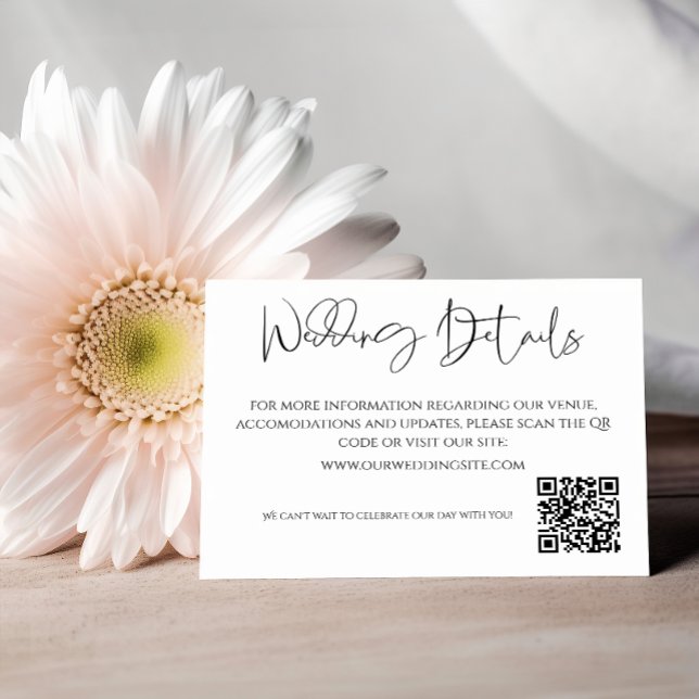 QR Code Wedding Details Card (Creator Uploaded)