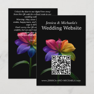 🌈QR code wedding DETAILS Enclosure Card