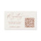 QR Code Wedding Registry Neutral Minimalist Boho