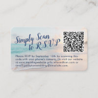 QR Code Wedding RSVP Beach Destination