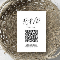 QR code Wedding RSVP Enclosure Card