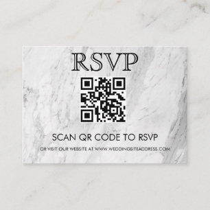 QR Code Wedding RSVP Simple Business Card