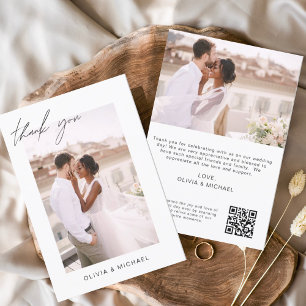 QR Code Wedding Thank You Photo Card