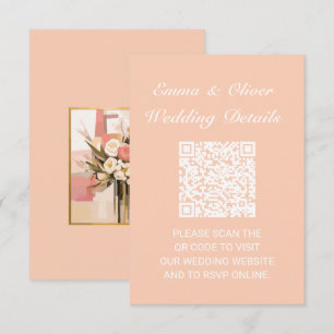 QR Code Wedding Website Details Enclosure Card