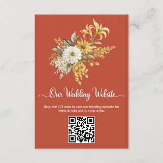QR code wedding website Enclosure Card