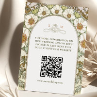 QR Code Wedding Website Info Art Nouveau