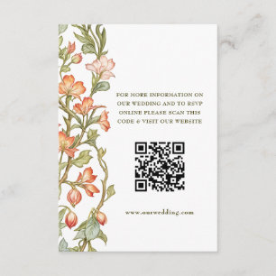 QR Code Wedding Website Info Enclosure