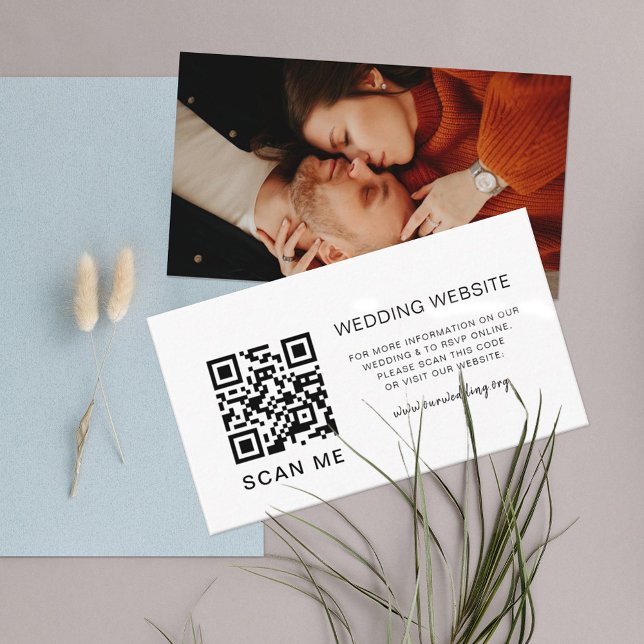 QR code Wedding Website Photo Enclosure Card (Creator Uploaded)