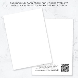 QR Code White Background For Vellum Overlay Invitation