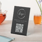 QR Code White Menu Logo Modern Restaurant