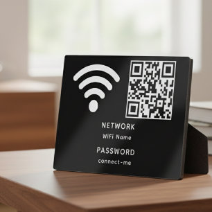 QR Code Wifi Password and Network Personalised  Plaque