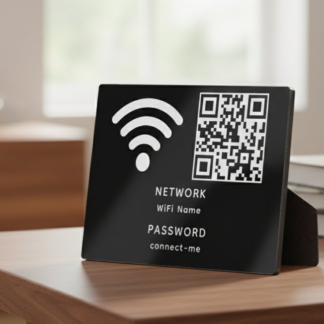 QR Code Wifi Password and Network Personalised  Plaque (Creator Uploaded)